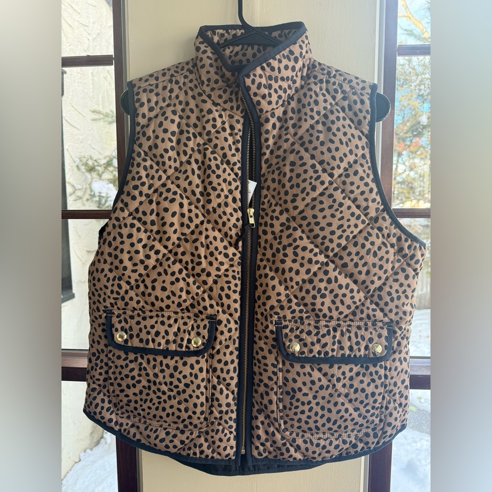 JCrew women’s vest.  Never worn.  Gold button detailing